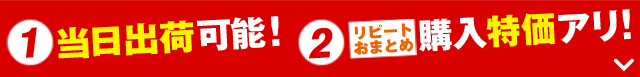 ①当日出荷可能!②リピートおまとめ購入特価アリ!